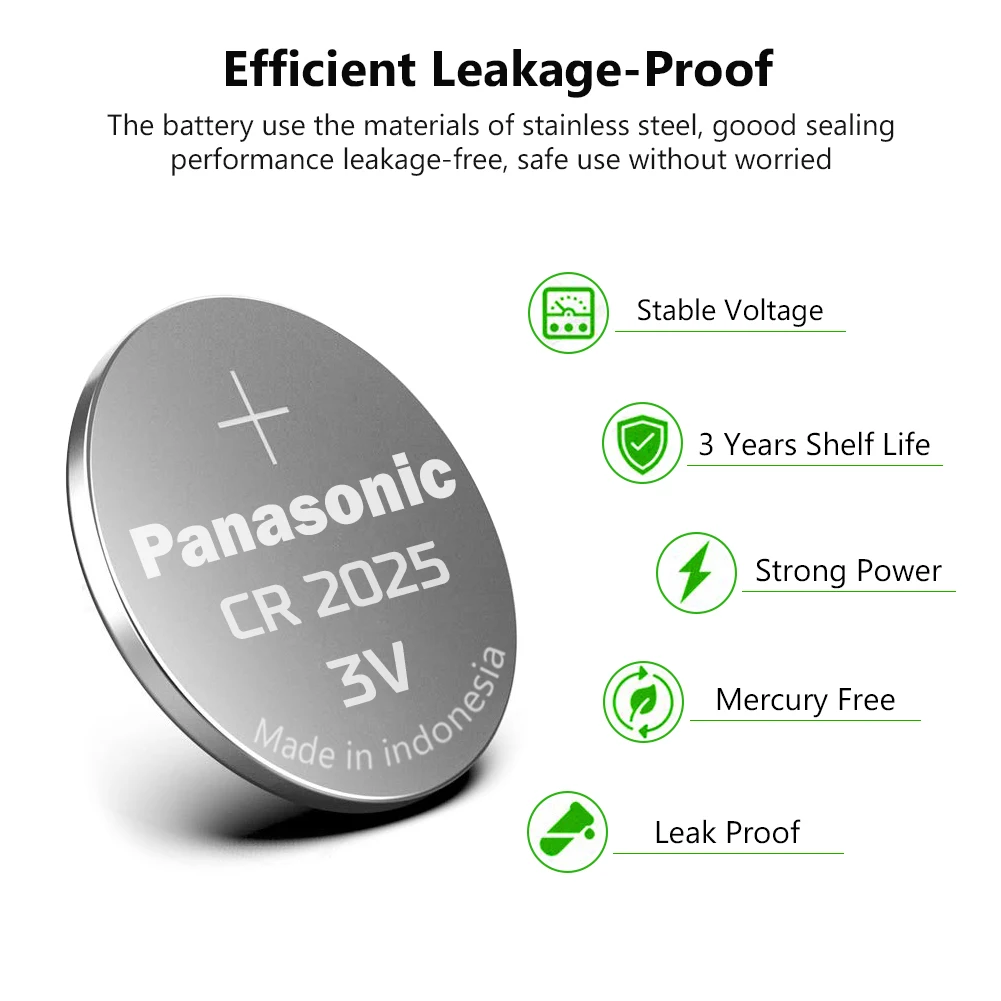 15 х Оригинальный Новый аккумулятор для PANASONIC cr2025 3 в кнопочные батарейки часов