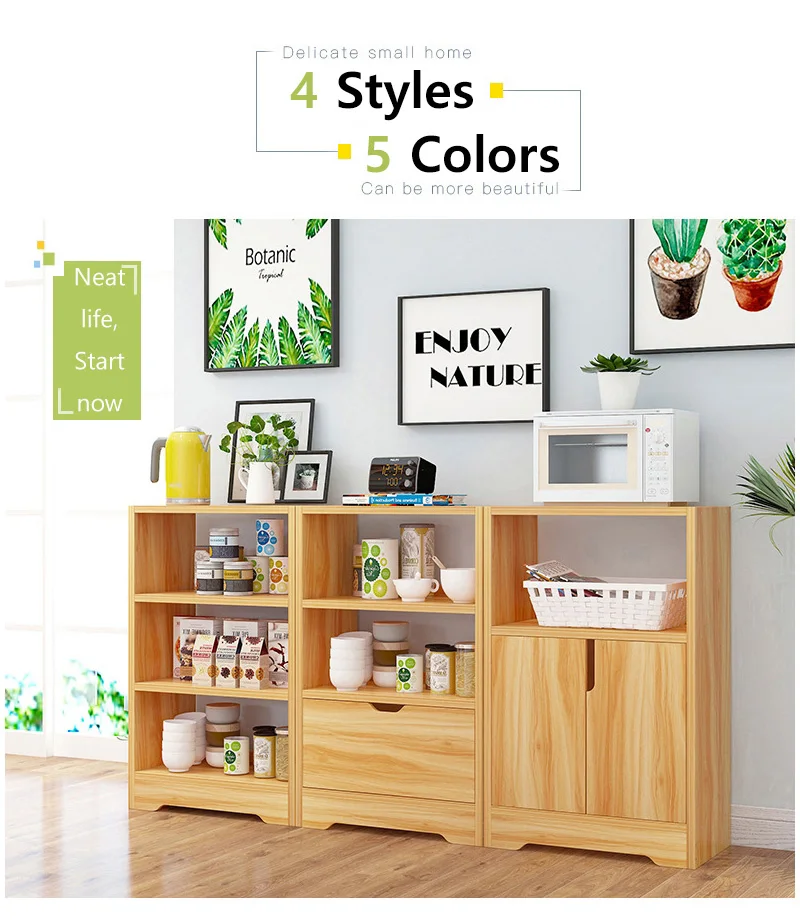 Sideboards Wooden Dining room cabinet Kitchenware organizer Storage Cabinets fashion kitchen Shelf home Furniture