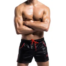 Новинка, Европейский и американский стиль, популярные мужские шорты для отдыха из искусственной кожи, мужские удобные и дышащие шорты, американский размер