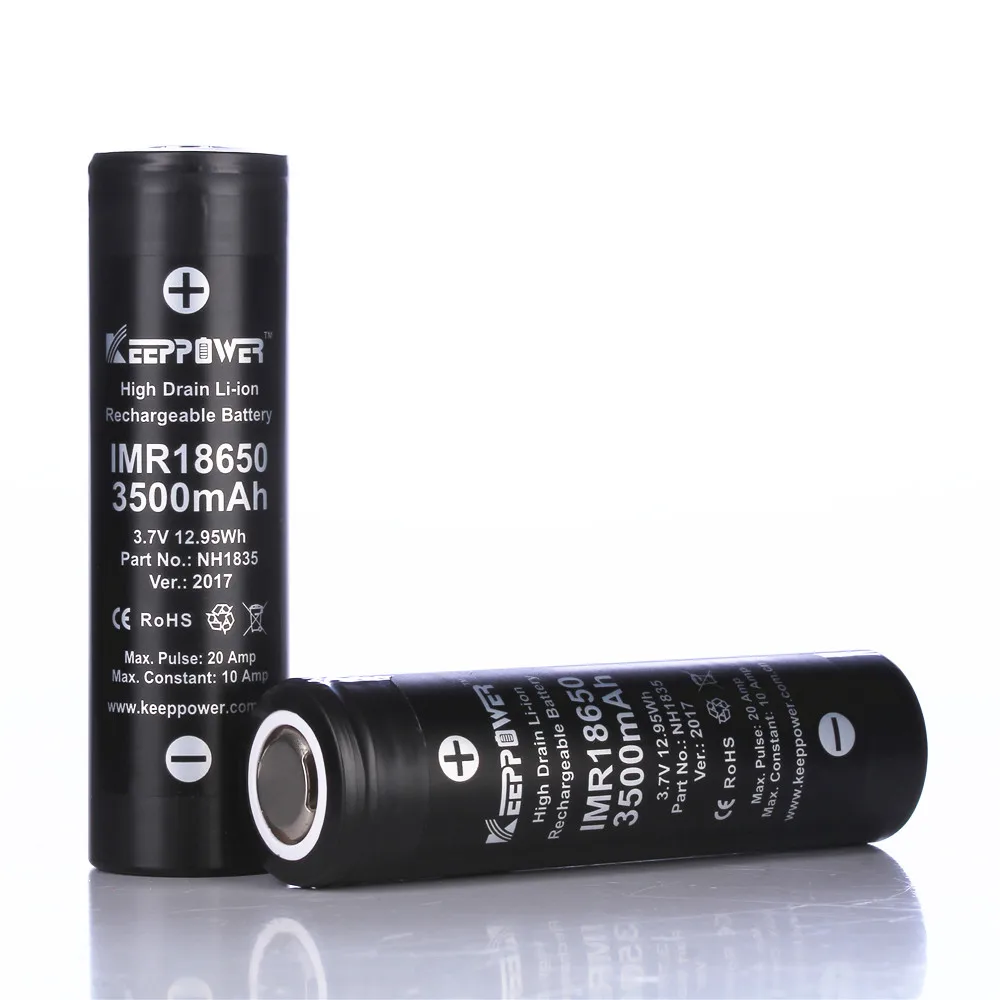 Оригинальный аккумулятор Keep Power IMR 18650 2 шт. 3500 мАч 3 7 в максимальный ток разряда 20 А