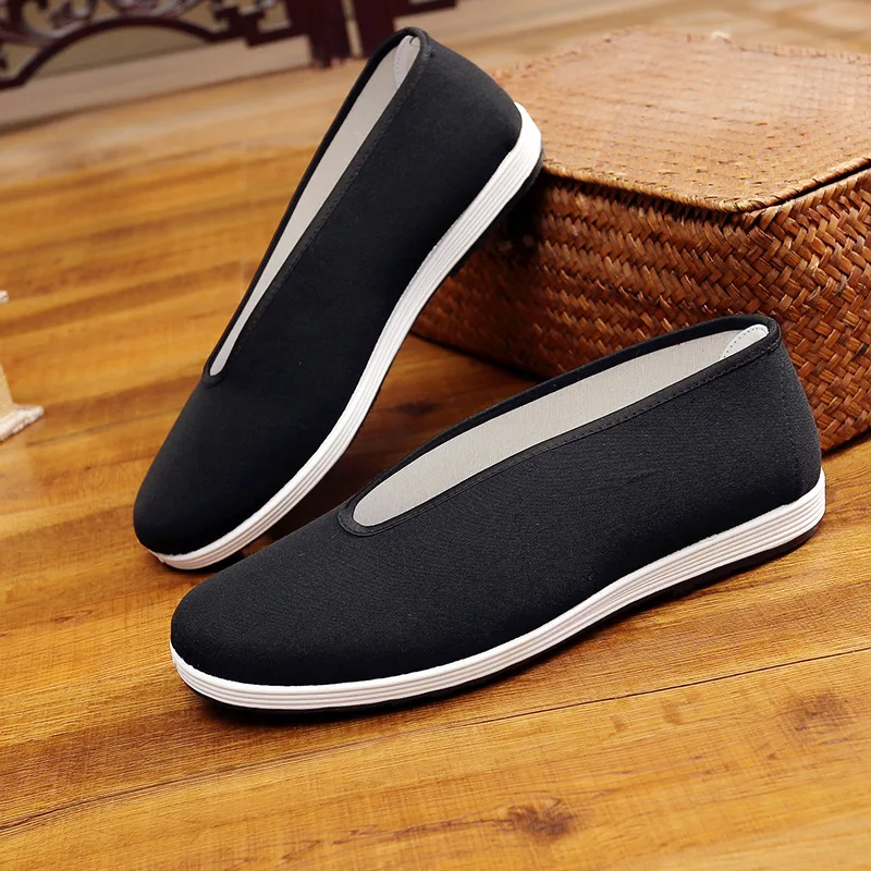 

Men Sneakers 2019 New Black Chinese KongFu Canvas Shoes Men Footwear Spring Summer Breathable Sneakers Men Casual Shoes