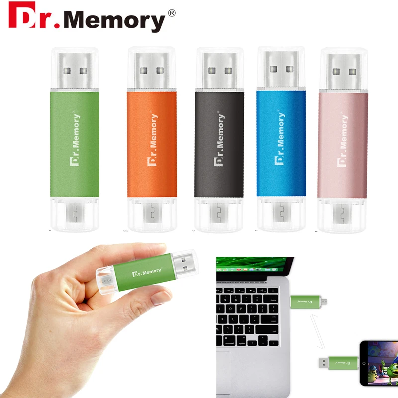 OTG USB Flash Drives Colorful Metal Pendrive for Android Mobile Phone Pen Drive 32GB Full Capacity 4GB 8GB 16GB Memory Stick | Компьютеры