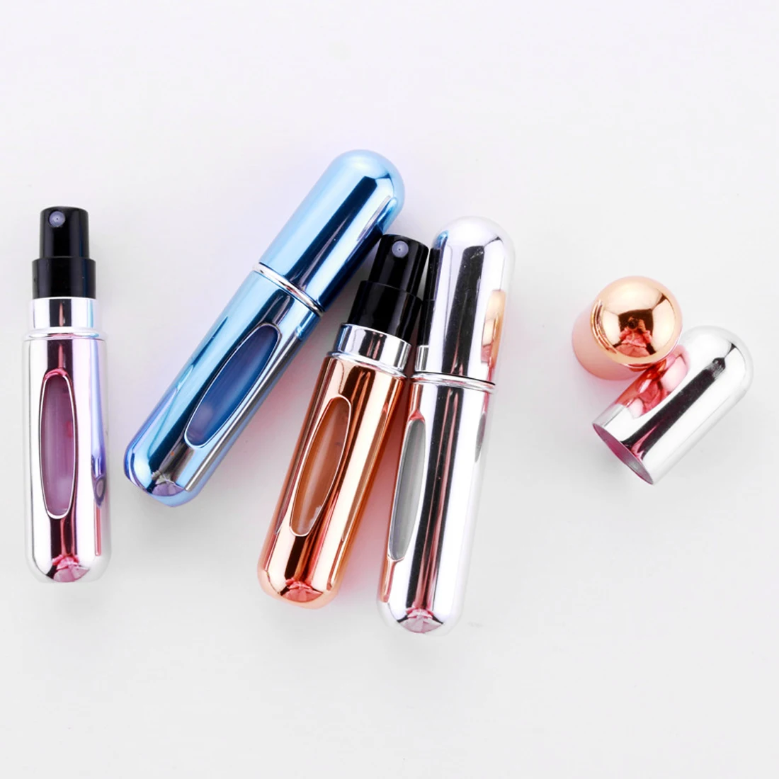 

Mini bottom filling perfume spray bottle travel cosmetic toning moisture bottle 5ml portable empty container perfume bottle