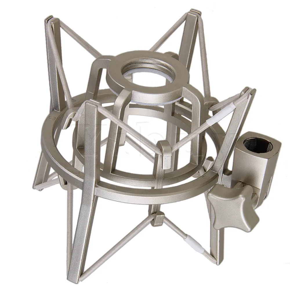 Yibuy Plastic Square Spider Shock Mount for Microphone Large Size Silver Yibuy Plastic Square Spider Shock Mount for Microphone Large Size Silver