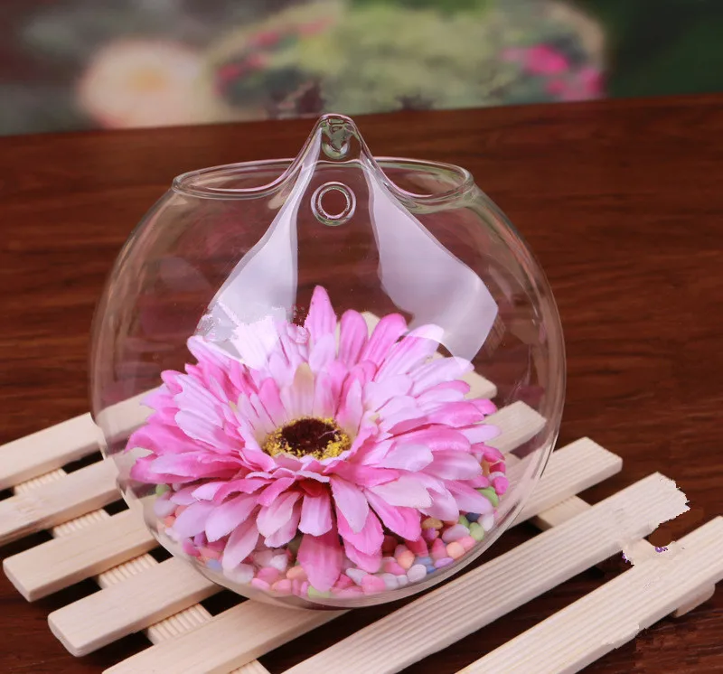 

Hot Sell Clear Ball Hanging Flower Vase Planter Vase Terrarium Container Glass Bottle S