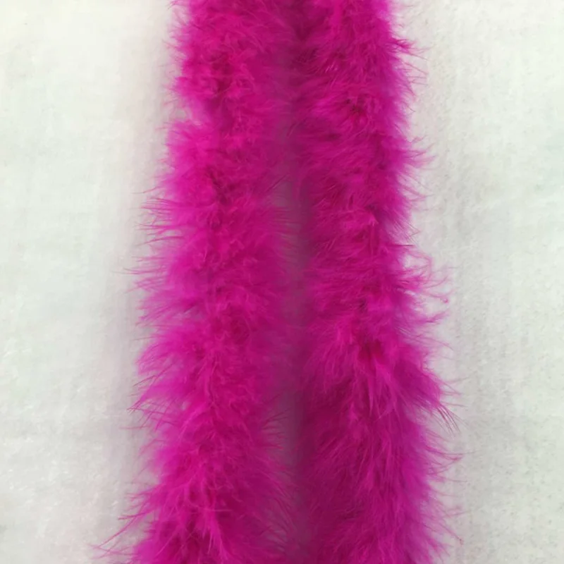 Woosee 2 yards Rose Turkey Feather Boas for Lady Scarf Clothing