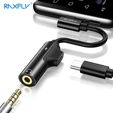 Адаптер USB raxfly type C до 3,5 мм type C для huawei P20 Pro 3,5 Jack AUX Наушники зарядка аудио конвертер для Xiao mi 6 mi 8