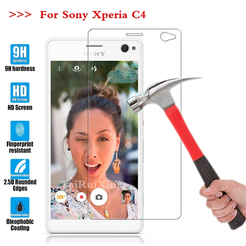 Screen Protector Film 0.3mm 9H 25D Front Premium Tempered Glass For Sony Xperia C4 E5333 Cover For SONY Xperia C4 * Screen Protector Film 0.3mm 9H 25D Front Premium Tempered Glass For Sony Xperia C4 E5333 Cover For SONY Xperia C4 *