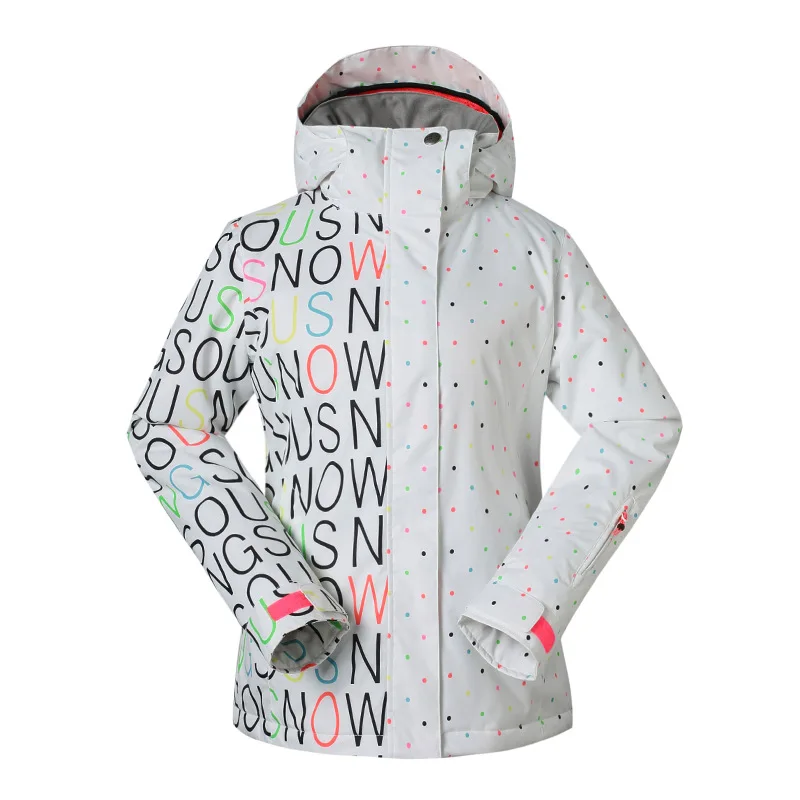 

Ski Snow Wear Sportswear Type And Women Gender Hooded Waterproof Ski Jacket