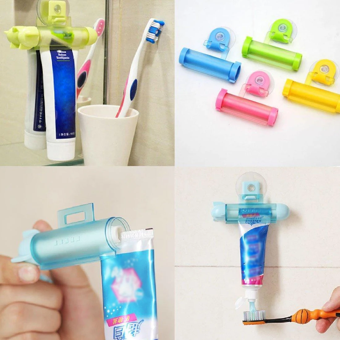 

1pc Hand Squeezer for Cleansing Toothpaste with Blue Suction Cup