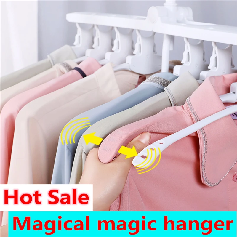 

Magical Magic Multi-function Folding Hangers Rotatable Storage Drying Racks Multi-layer Hanging Multi-piece Clothing