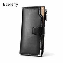 Baellerry люксовый бренд мужчины кошельки большой емкости клатч кожа