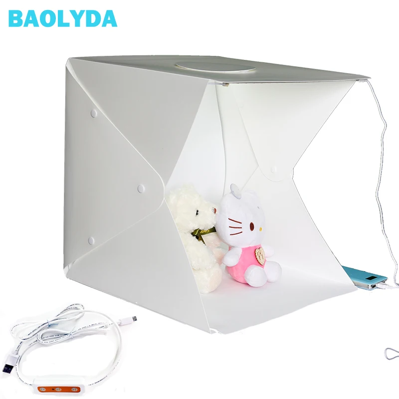 

Baolyda 40cm Led Light Photo Studio Tabletop Shooting Light Box 40LED Adjustable Softbox Tent Backdrops Lightbox Accessories