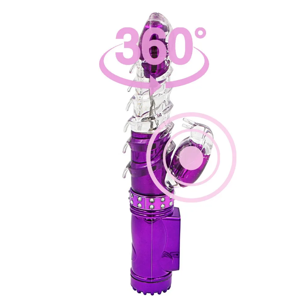 Skup Akumulator podwójne wibratory dla kobiet obracanie wibracyjne łechtaczka pochwy królik Dildo wibrator Sex zabawki dla kobiet Sex Machine