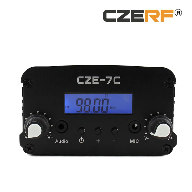 CZE-7C 1 Вт/7 Вт беспроводной fm-передатчик с префокусом 75US для мини-радиостанции