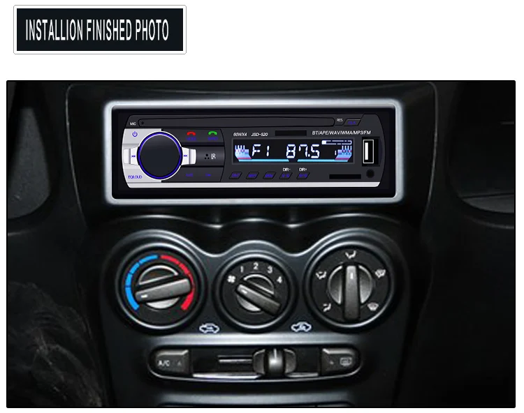 Автомобильный Радио плеер Bluetooth Стерео FM MP3 USB SD AUX аудио Авто Электроника