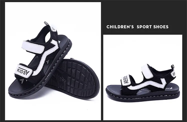 Детские Классические крюк и петля сандалии без каблука вырезать Дышащие детские сандалии летние с открытым носком удобная обувь для детей
