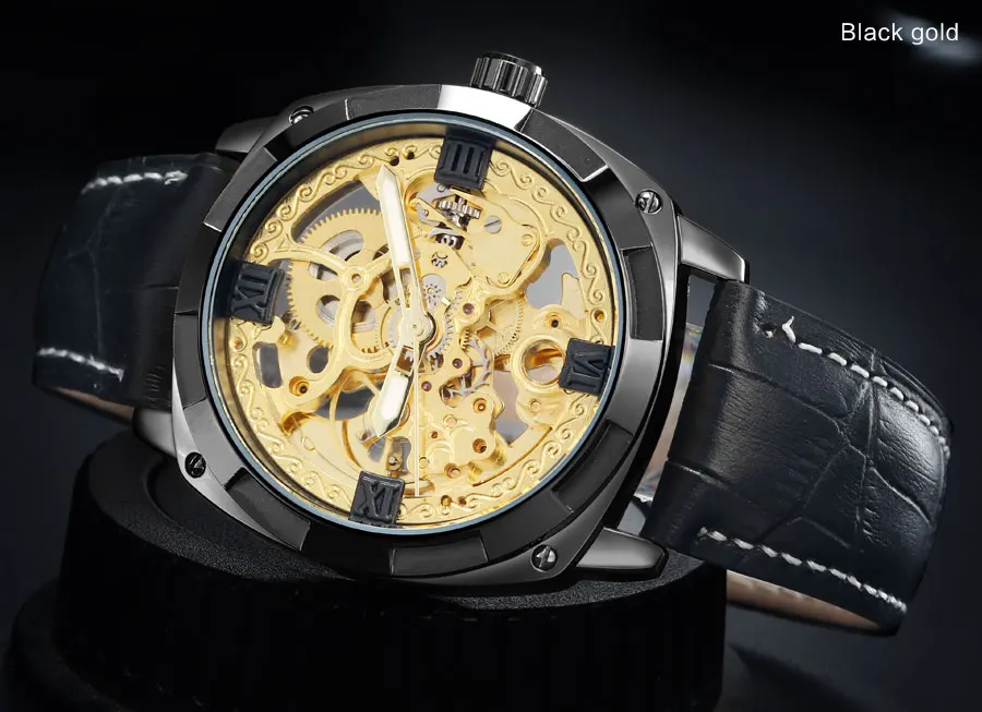 F-A980_01FORSINING Top Brand Luxury Men Mechanical Watches Skeleton Transparent Roman Numerals Dial Leather Strap Auto Wristwatches 2019 (7)
