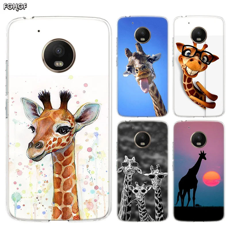 

Funny Cartoon Giraffe Silicone Hull Shell Back Case For Motorola MOTO G7 G5 G5S G6 E4 E5 Plus G4 Play Riverdale Cover