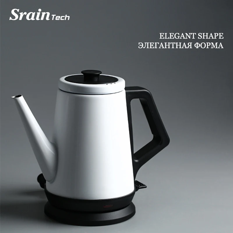 SrainTech Электрический чайник автоматическое выключение бутылка для воды 220 В 1000 Вт нагрева чайник 1.2L 304# Нержавеющая сталь элегантный чайник