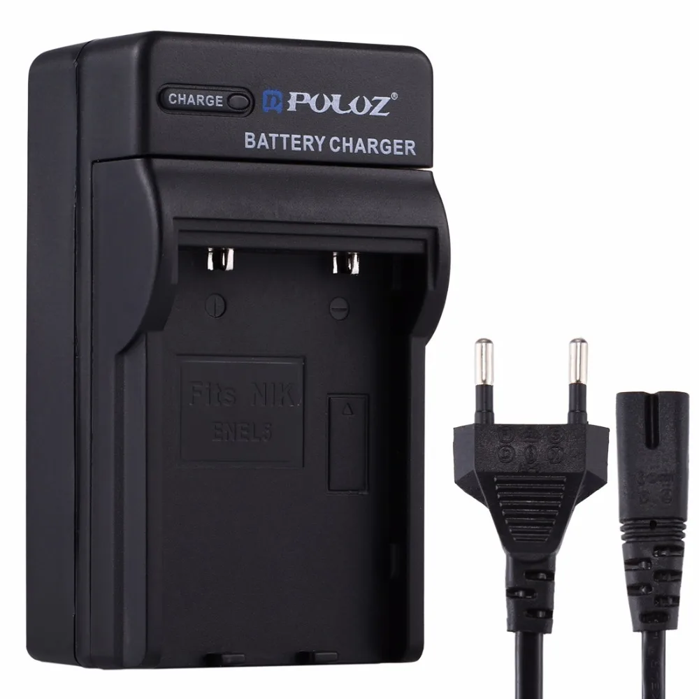 

PULUZ EU Plug Battery Charger with Cable for Nikon EN-EL5, Coolpix P510, Coolpix P500 Battery