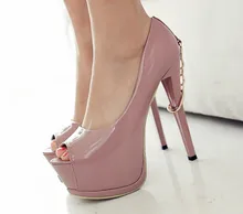 2016 spring new sexy high-heeled shoes fish mouth fine super high heels 15cm high waterproof Taiwan singles shoes with nightclub
