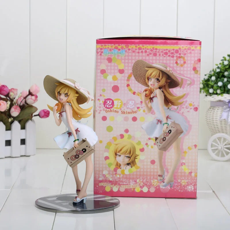 

Free Shipping 7.5" Monogatari Nisemonogatari Oshino Shinobu Painted 1/8 Scale PVC Action Figure Collection Model Toy