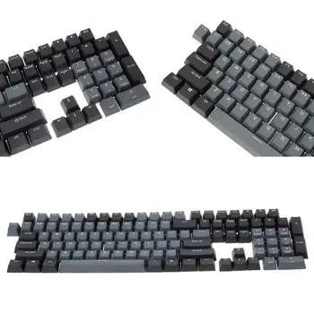

Dolch Black Gray Mixed Thick PBT 108 Keycaps OEM Cherry Profile ANSI Layout Bi-Color Injection Over Molding Keycap