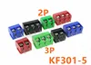 Connecteur de bornier à vis droite 2P 3P PCB, livraison gratuite 20 pièces/lot, KF301-5.0-2P KF301-3P, pas 5.0mm, bleu vert rouge ► Photo 1/6