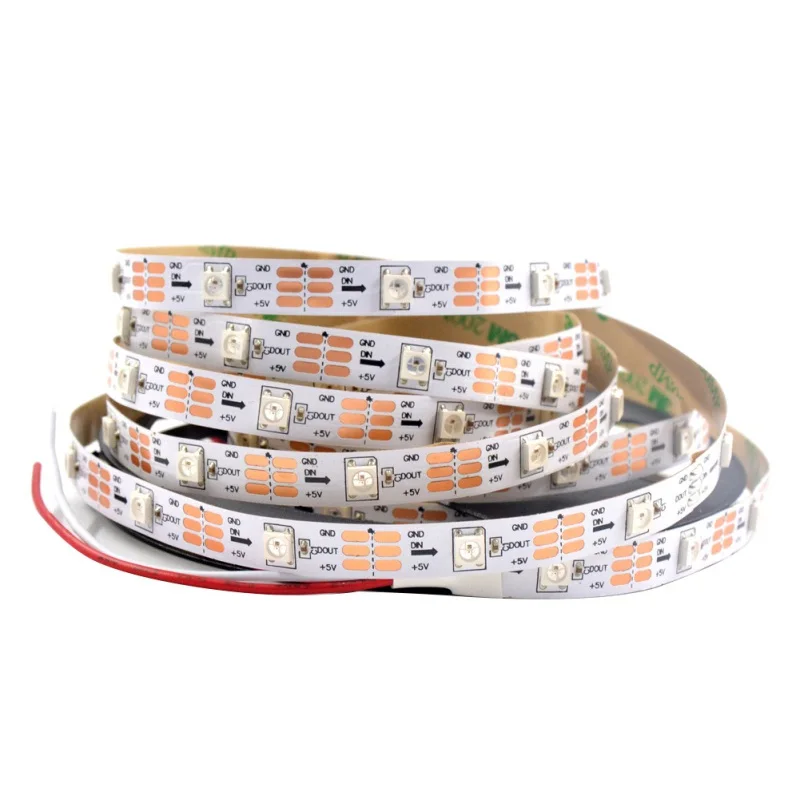 Светодиодный свет WS2812B 5050 RGB Светодиодные ленты 30/60/144 светодиодный s/M ws2812 IC