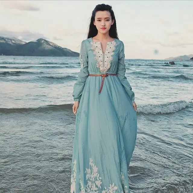 Long dress vintage style clearance