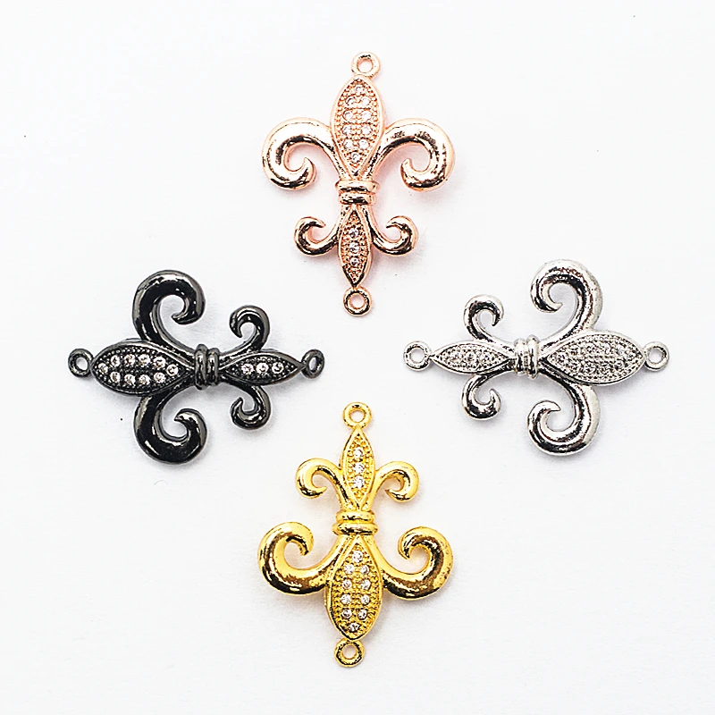 Complete animal charms bracelet jewelry connector accessories for diy bracelet making copper zircon micro pave cz wholesale