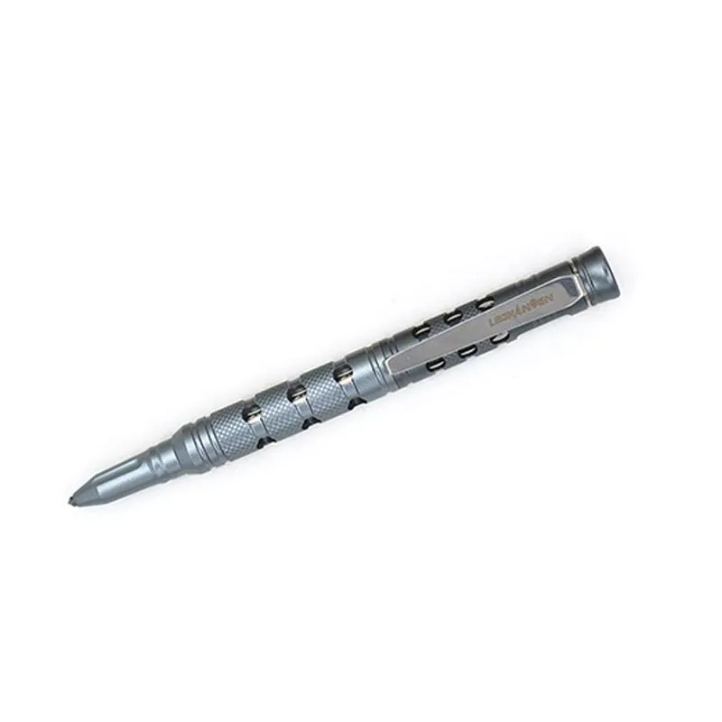 Многофункциональная алюминиевая тактическая ручка для самообороны, стеклянный выключатель для спорта на открытом воздухе, кемпинга, туризма, выживания, аварийные аксессуары - Цвет: Серый