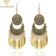 XIYANIKE ใหม่มาถึงแบรนด์ใหญ่แฟชั่น Vintage Gold เงินสำหรับผู้หญิงที่ดีที่สุดของขวัญเครื่องประดับ Boucle D'...(China)