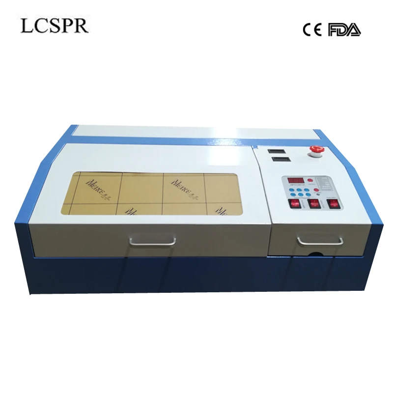 

LCSPR 50W CO2 Portable laser cutting machine 200*300mm working table laser cutter diy free shipping