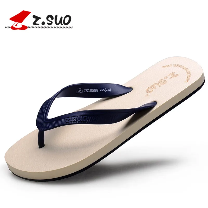 Z. Suo men's Summer flip flops,leisure fashion Cotton Fabric flip flops