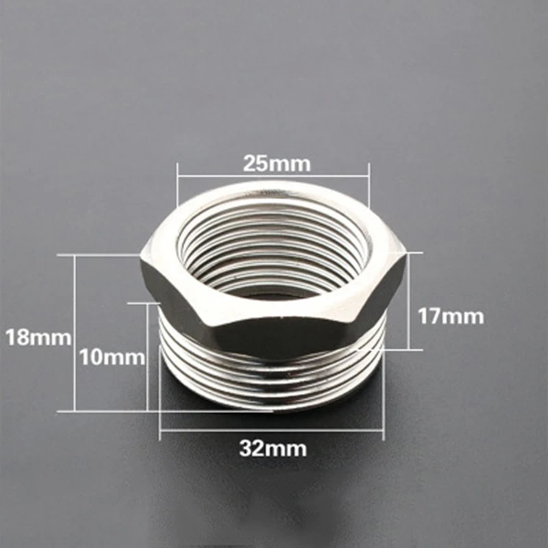201 Stainless Steel 1" BSP Male Thread x 3/4" Female Reducer Bushing Threaded Pipe Fitting Adapter Connector | Обустройство