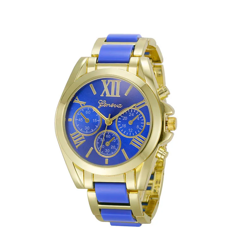 Роскошные брендовые золотые часы GENEVA женские модные римские цифры металлические/нейлоновые аналоговые кварцевые модные наручные часы женские часы