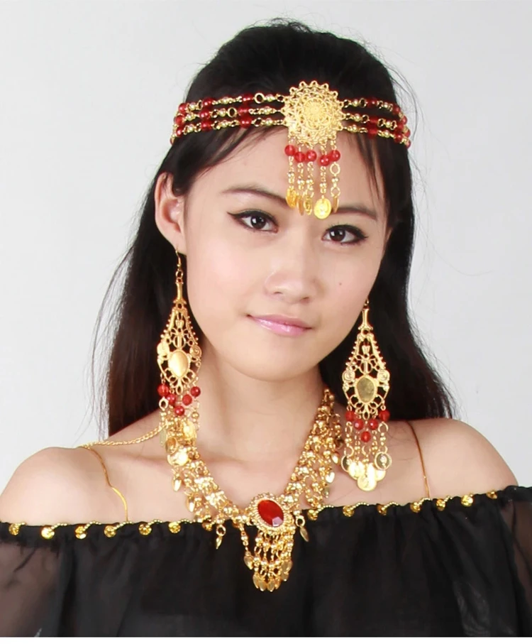 

Bollywood Jewelry for Dance Necklace Gold Necklace Indian Jewelry Accessories