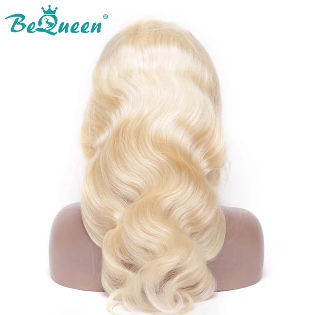 

BeQueen Hair 13*6 wigs Lace Front Human Hair Wigs 613# Color Blonde short human hair wigs Body Wave Brazilian Hair