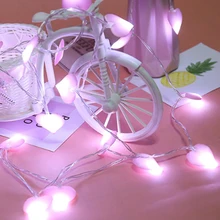 Праздничные огни светодиодный гирлянда светодиодный любовь светящиеся гирлянды Батарея работает Рождество/гирлянды/Свадьба/День Святого Валентина/вечерние украшения