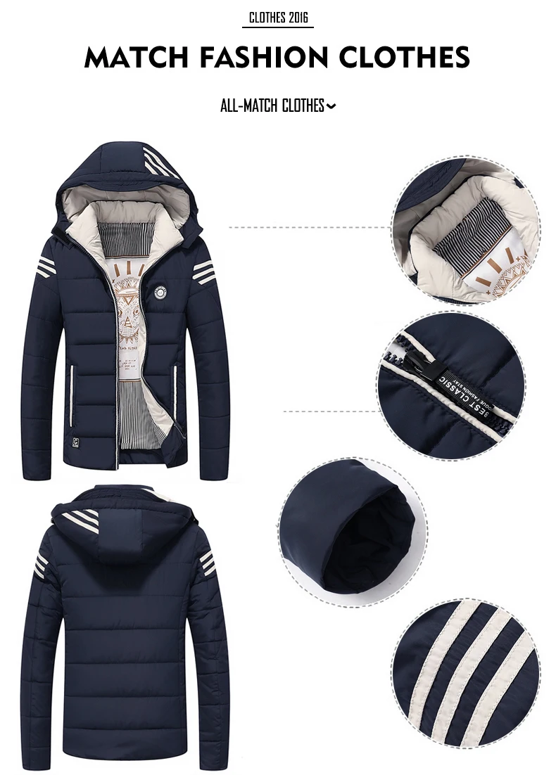 HCXY,, зимняя мужская куртка, парка, брендовая одежда, повседневная мужская хлопковая куртка, мужские пальто и куртки с капюшоном, Мужская парка
