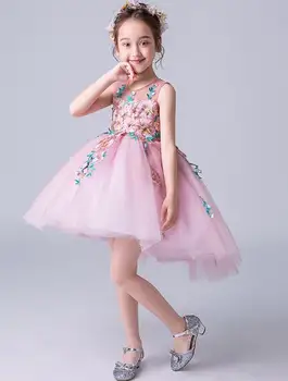 

Fashion brand Handmade Formal Flower lace Wedding Children dress Christmas Dress Princess Party Baby Girl Clothes Baptism dress