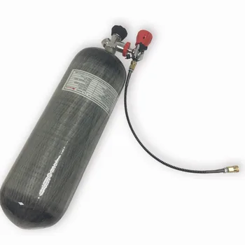 Günstige AC109301 Hpa Airsoft Gewehr 9L CE EN12245 300bar 4500psi Carbon Faser Tank Gas Zylinder Pcp Flasche Für Airforce Condor Acecare