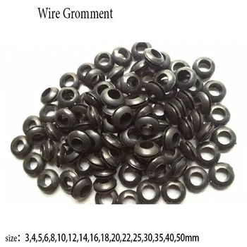 

3 4 5 6 8 10 12 14 16 18 20mm wire grommet,double side,machine wire outlet output,electrical wire ring rubber grommet
