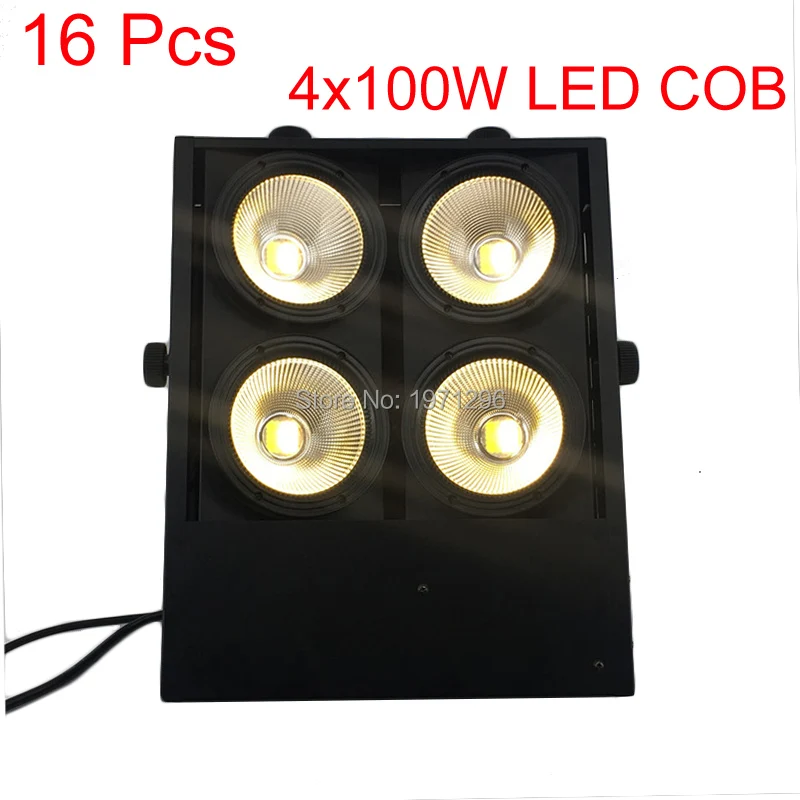 16 Pcs 400W LED COB Floodlight Spotlight LED Lamp Outdoor Stage Light Warm/Cold White 4x100W Blinder LED Light Fast shipping