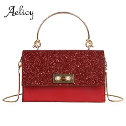 Aelicy модные блёстки для женщин сумки Роскошные Флип Crossbody сумка с ручкой дамы тонкий сумка-мессенджер с цепочкой