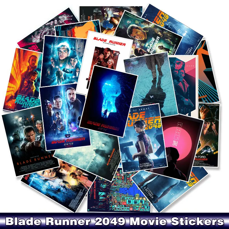 

25pcs/pack Blade Runner 2049 Movie waterproof Sticker for Laptop Guitar Fridge Bicycle Car Luggage Skateboard Moto Guitar Decal