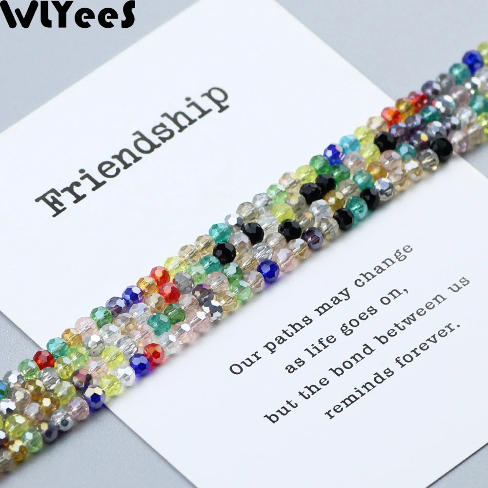 

WLYeeS Charm Crystal Beads 3mm 200pcs Austrian Football crystal Faceted Glass Round Loose Beads for DIY Jewelry Making Wholesale