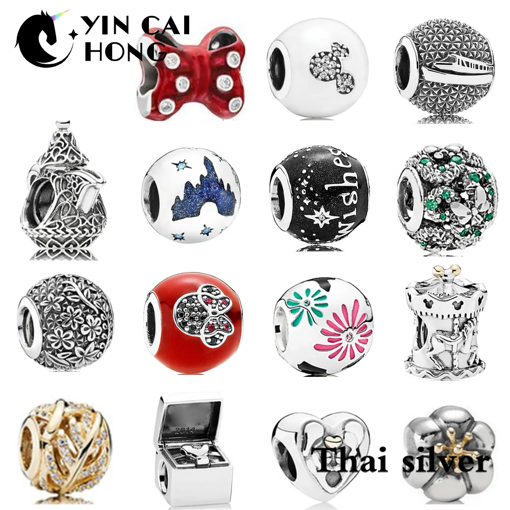 

YCH Thai Silver Noble Bow Subway Carousel Romantic Valentine's Day Charming Gift Snowflake Beaded Limited Edition Collection